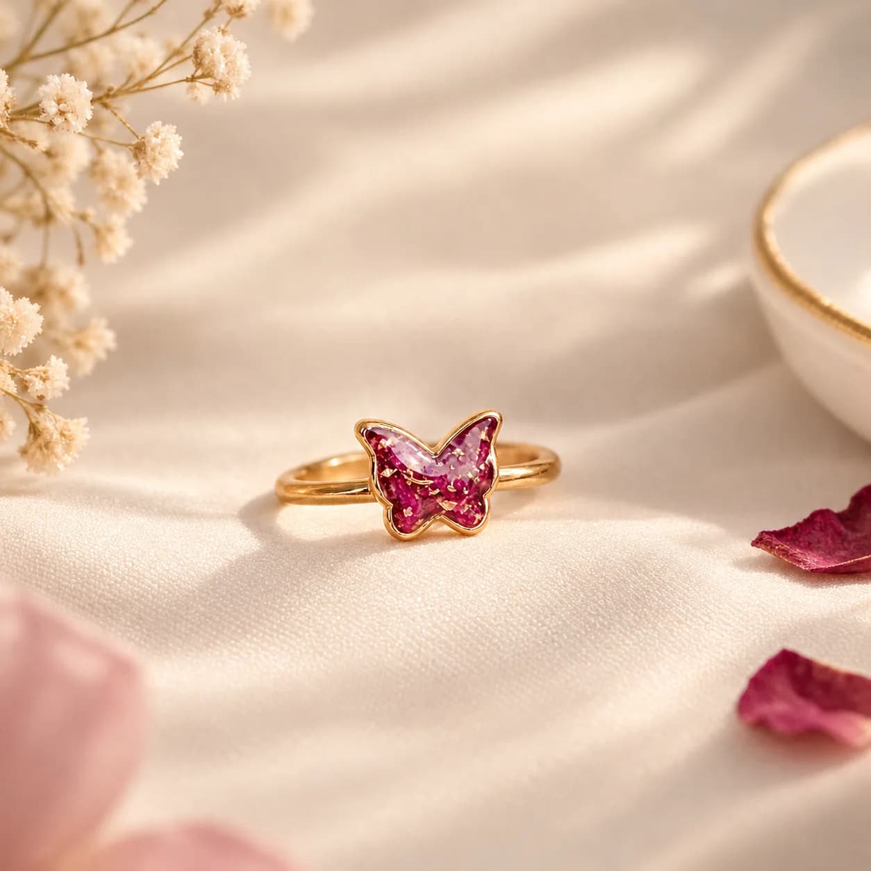 Butterfly Rose Ring 🌸-Anti tarnish